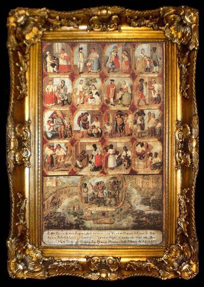 framed  Ignacio Zuloaga The Mexican castes, ta009-2